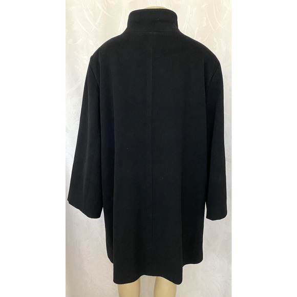 FLEURETTE LORO PIANNA Wool Stand Collar Car Pea Coat Jacket Black Pocket… - Picture 6 of 11